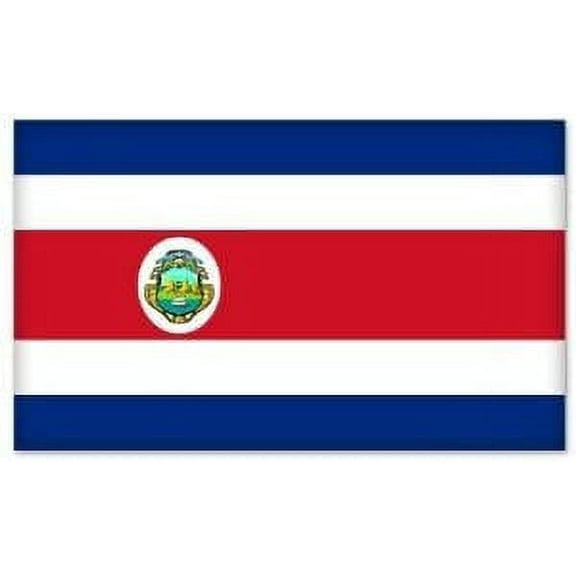 Costa Rica Rican Flag car Bumper Sticker 5" x 4"