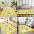 thumbnail image 5 of Yellow Lemon Area Rugs 5x7ft Floral Leaf Summer Fruit Farmhouse Pastoral Floor Rug&nbsp;Non Slip Low Pile Ultra Soft Throw Carpet for Entryway Indoor Entrance Kitchen Bathroom, 5 of 9