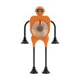 thumbnail image 2 of THOPBPRK Desk Fan, Personal Table Fan with StrongAirflow & Rechargeable Battery, Creative fan with FlexibleBendable 4-Legs Structure & Silicone Sucker for Bedroom Home , 1Pcs Orange, 2 of 7
