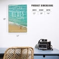 thumbnail image 5 of Chincoteague Island, Virginia, Surfer Walking on Beach, Ocean Water Heals Birch Wood Wall Sign (12x18 Rustic Home Decor, Ready to Hang Art), 5 of 5