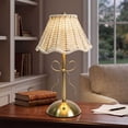 thumbnail image 5 of Boho Rattan LED Table Lamp Cordless Rechargeable Touch Dimmable Bedside Night Light with 3 Color Settings for Bedroom Living Room, White, 5 of 7