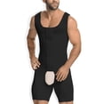 thumbnail image 1 of NonEcho Men Shapewear Tummy Control Full Body Shaper Slimming Bodysuit Plus Size, 1 of 4