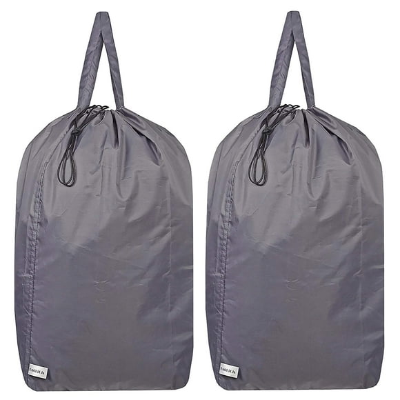 UniLiGis Bolsa de lavandería de viaje lavable con asas y cordón (paquete de 2), resistente, lo suficientemente grande como para contener 3 cargas de ropa, cabe en una cesta de lavandería o cesto de ro