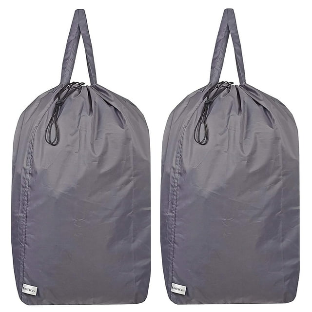 UniLiGis Bolsa de lavandería de viaje lavable con asas y cordón (paquete de 2), resistente, lo suficientemente grande como para contener 3 cargas de ropa, cabe en una cesta de lavandería o cesto de ro