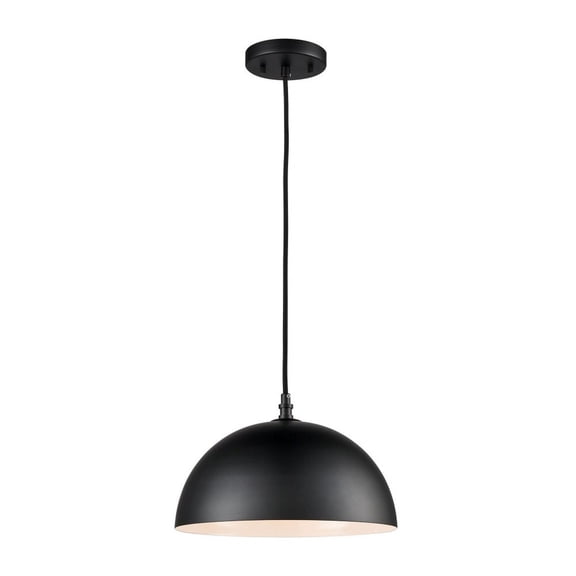Thomas Lighting - 1 Light Pendant   Black Finish - Thomas Lighting