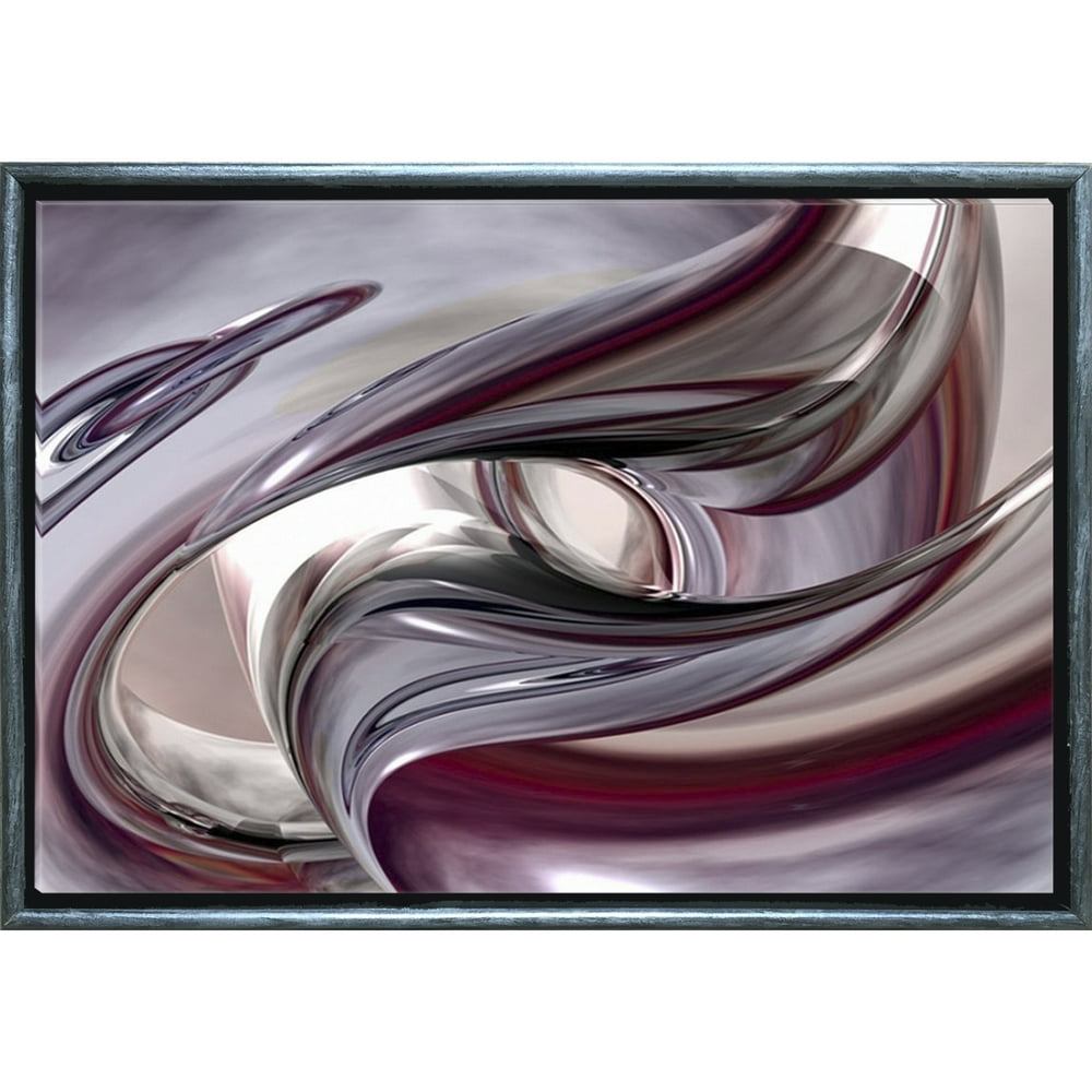 Startonight Silver Luxury Framed Canvas Wall Art Destiny, Dual View Surprise Illuminated