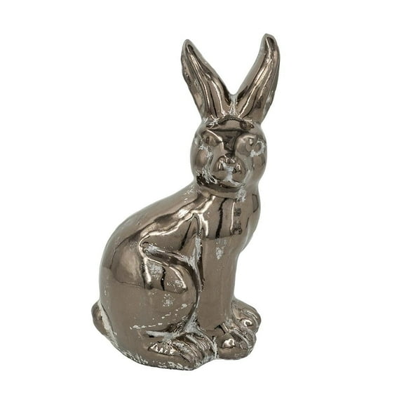 A&B Home Distressed Bronze Rabbit Terracotta Statue 7.1" x 4.3" x 11.4"