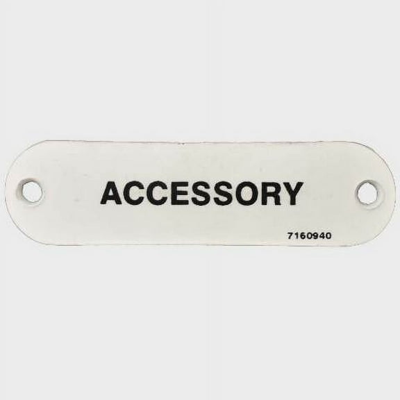Carver Boat Accessory Label 7160940 | 2 3/4 x 3/4 Inch White Plastic