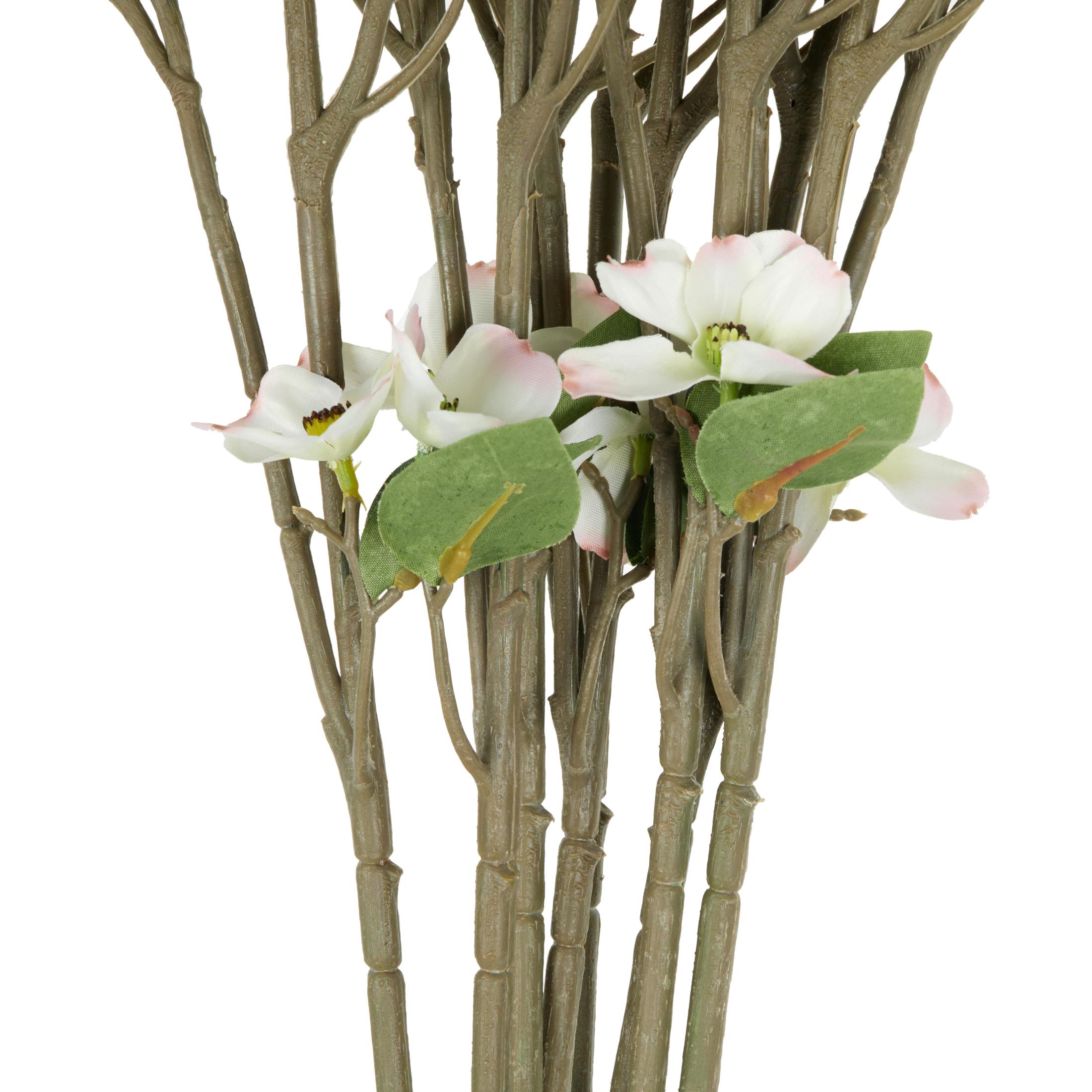 43" Plastic Floral Tall Begonia Artificial Flower Stem, by DecMode (8 Count)