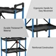 thumbnail image 4 of WORKPRO 3-Tier Folding Collapsible Service Cart with Wheels, 210 Lbs Loading Capacity, Foldable Rolling Utility Cart for Garage, Warehouse, Home, Restaurant, Office, 4 of 8