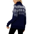 thumbnail image 4 of Glonme Winter Warm Jumper Tops for Women Casual Holiday Christmas Sweater Loose Long Sleeve Knitted Sweaters Navy Blue M, 4 of 4