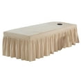 thumbnail image 1 of DOLITY 190x70cm Microfibre SPA Bedspread Massage Table Skirt With Face Pad - , as Camel, 1 of 6