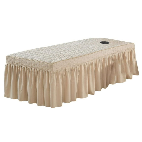 Massage Table Skirt Facial Cosmetic Bed Valance Sheet Cover 73x28" Camel Light Camel