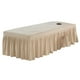 thumbnail image 1 of Falda para mesa de masajes, cenefa para cama de salón de belleza, funda de sábana con orificio para el aliento para Camello claro, 1 of 9