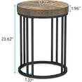 thumbnail image 3 of Tribesigns Modern Side Small Accent Nightstand, Round End Table, Wooden Circle C Bedside for Living Room Sofa Couch, Bedroom, 3 of 7