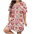 thumbnail image 5 of ATENAR Nightgowns for Women,Womens Nightgown,Easy Care,Soft,Printed,Pink,3XL(US:14), 5 of 5