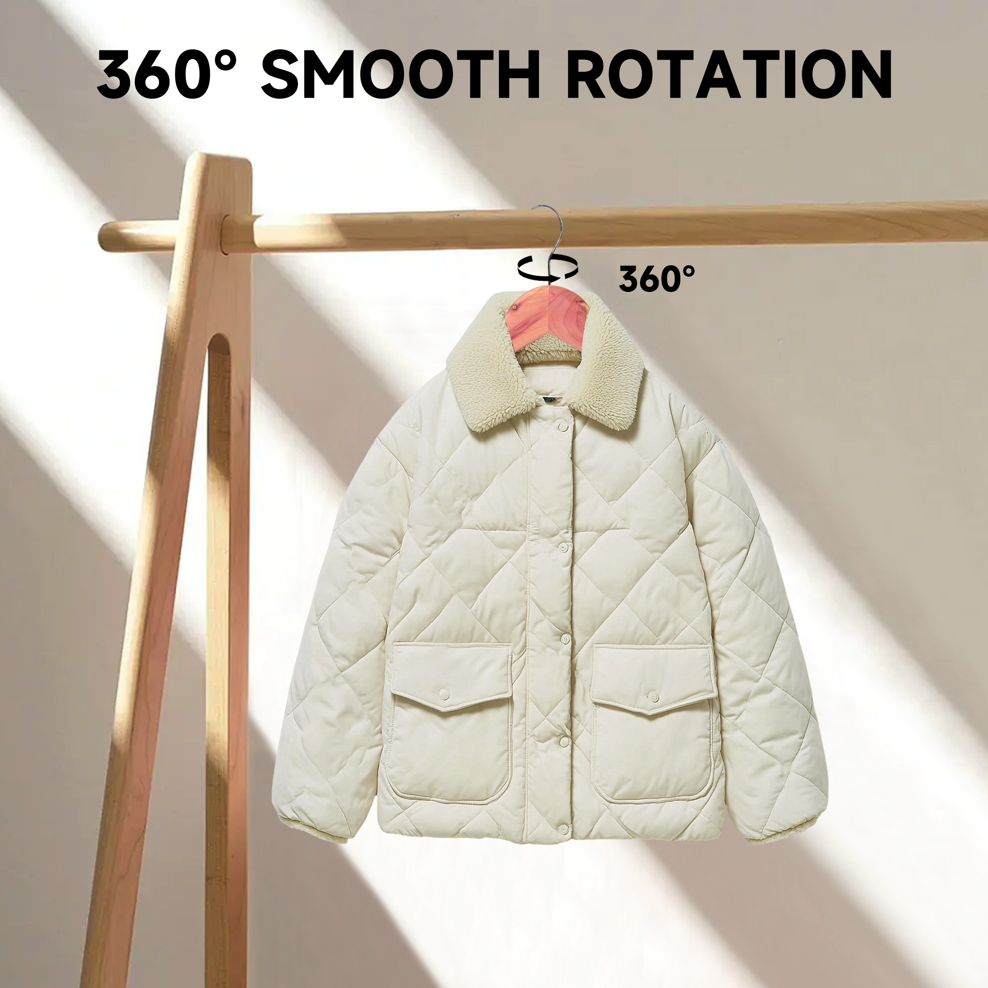 BP4U 12-Pack Premium Wooden Clothes Hangers with Clips, Cedar Wood Skirt/Pant Hangers with Adjustable Clips for Suits, Dresses, Coats, Jackets, Trousers