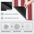 thumbnail image 3 of Red Striped Dish Drying Mats for Kitchen Counter, Vertical Stripe Modern Minimalist Absorbent Coffee Bar Mat with Non-slip Rubber Backed Quick Drying Dish Rack Pad 16"x18", 3 of 9