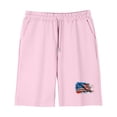 thumbnail image 5 of Kids Patriotic Pink American Flag T-Shirt and Shorts 2 Piece Matching Set for 4th of July, Unisex for Kids Girls Boys,Size 6 T, 5 of 9