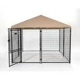 thumbnail image 6 of Lucky Dog STAY Series Presidential 10 x 10 x 6 Ft Roofed Dog Kennel, Khaki, 6 of 7