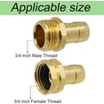 thumbnail image 3 of Brass Garden Hose Repair Connector with Clamps Hose End Repair Kit,Fit for 3/4"Garden Hose Fitting,Male and Female Hose Fittings,1-Set, 3 of 10