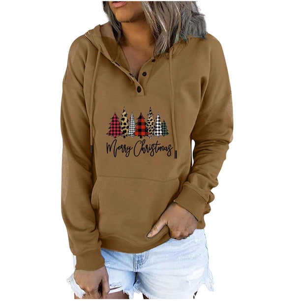 Sudaderas Con Capucha de Navidad Para Mujer Moda Otoño Invierno Imprimir Orejas Linda Manga Larga Odeerbi ODB190926