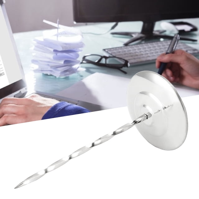 Receipt Holder,Ticket Holder Bill Fork Thickened Stainless Steel Round Bottom Non Slip Ticket Spike for Restaurants Bars Kitchens