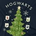thumbnail image 2 of Harry Potter Hogwarts Christmas Tree Unisex Adult T Shirt, Navy, 6X-Large, 2 of 5