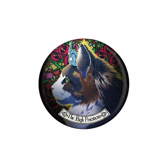 Badge de Grande Prêtresse Felis Tarot Mortel