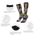 thumbnail image 3 of Rateoe Watercolor Romantic Paisley Pattern Women’s Knee High Crew Socks,Trouser Socks Comfortable, Breathable, Moisture-Wicking and Soft, 3 of 6