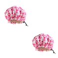 thumbnail image 1 of Minnieouse Gorro de dormir de noche para niños con hebilla ajustable, gorros de satén, gorro de noche, accesorio para la cabeza para baño, dormitorio, fruta rosa 2piezas Minnieouse CBP321163, 1 of 1