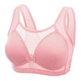 thumbnail image 2 of LOVZFMLL Soutiens-Gorge pour Femmes Style Dentelle Fine Ventilé Grande Taille Sans Armature Rouge Melon D\'eau 36/80, 2 of 5