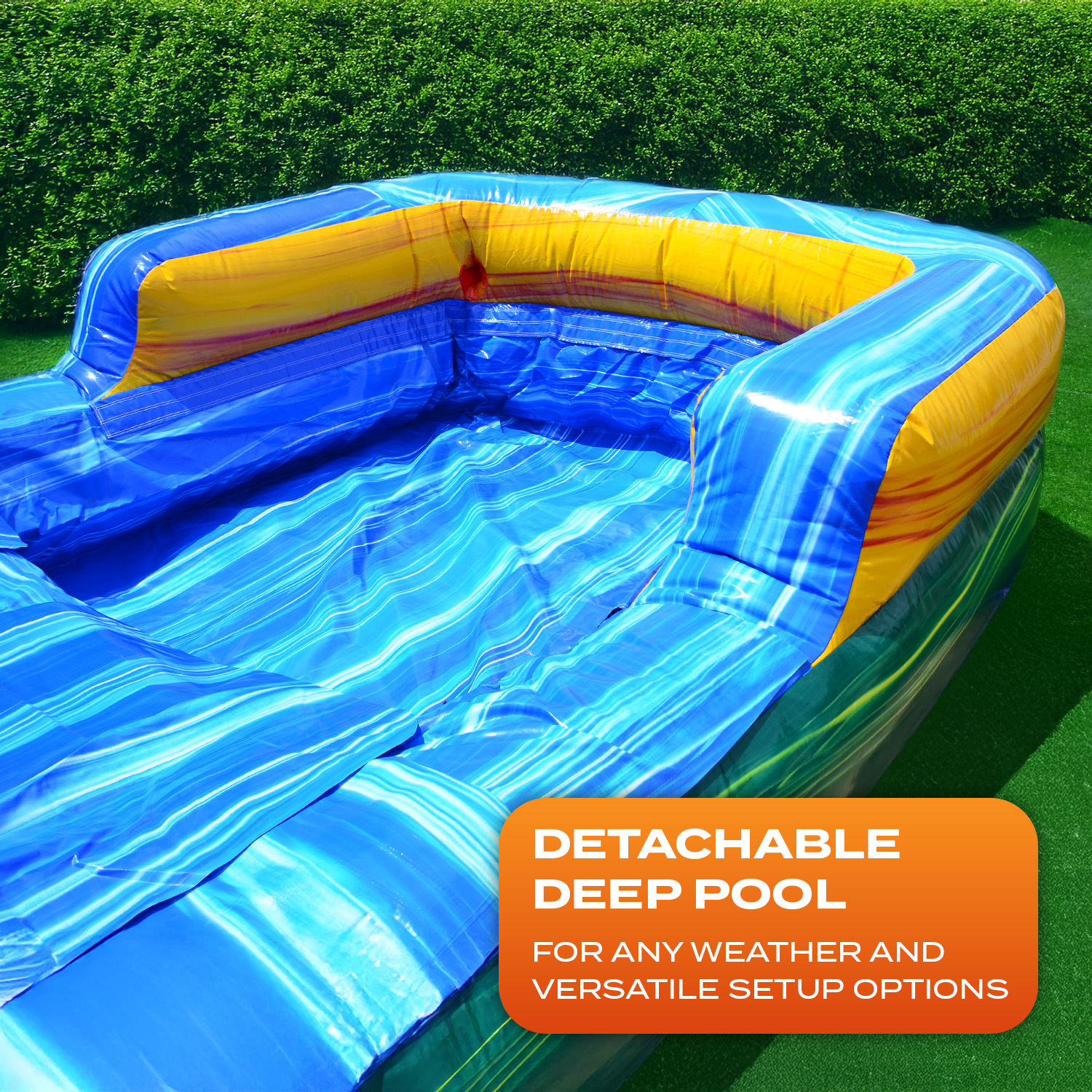 JumpOrange Mermaid 15' ft Commercial Inflatable Water Slide with Splash Pool (with Blower)