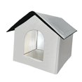 thumbnail image 2 of Bunblic Maison de Chat Extérieure Isolée Abri pour Chaton Résistant aux Intempéries Maisonnette Pliable pour Toutes Saisons pour Chats de Communauté Lit pour Chat Extérieur Grotte Gris m, 2 of 7