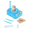 thumbnail image 3 of Máquina de cerámica para niños, torno eléctrico, minimáquina de cerámica hecha a mano azul, 3 of 9