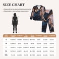 thumbnail image 4 of Yiaed Sunset Cliff Dinosaur Print Pajamas Women's Long Sleeve Sleepwear Soft Button Down Loungewear Pjs Lounge Set Nightwear Womens Pajama Pants-XX-Large, 4 of 7