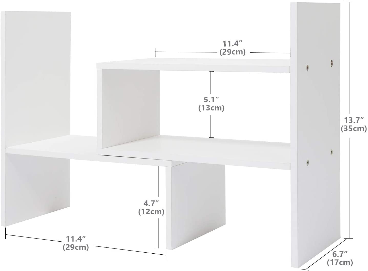 White Desktop Shelf Organizer  Aesthetic Room Desk Decor - roomtery