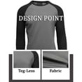 thumbnail image 3 of GBH Mens Long Sleeve Raglan Waffle Knit Tee (S-5XL), 3 of 6
