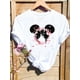 thumbnail image 1 of Disney Short Sleeve Sweet Trend 90s Women Print Clothing Mickey Mouse Casual Tee Shirt Fashion Cartoon Graphic T-shirtsL Gao Jinjia LED, 1 of 2