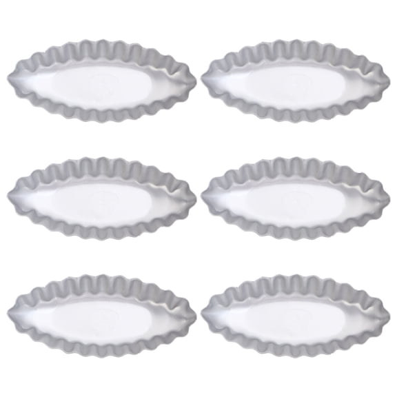 OFFIGAM 6-Piece Tart Tin Set Aluminum Alloy Baking Mold Cake Pan Bakeware for Home Bakers