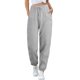 thumbnail image 1 of Gibobby pantalones de pana para mujer Pantalones deportivos con forro polar de algodón para mujer, pantalones deportivos informales con pierna recta (Gris, XL), 1 of 4
