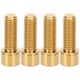 thumbnail image 2 of Juego de 4 tornillos para manillar de bicicleta de alta calidad de aleación de titanio dorado M7 x 20 mm para actualización de bicicleta, 2 of 8