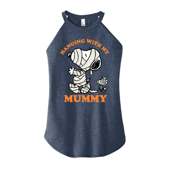 Peanuts - My Mummy Art - Juniors High Neck Tank Top
