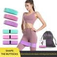 thumbnail image 3 of Fabric Booty Bands for Women Butt and Legs. Set of 3 Cloth Resistance Working Out Band for Glute, Thigh, Squat with Workout Training Guide And Carry Case to Exercise at Home or Gym, 3 of 13