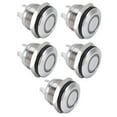 thumbnail image 1 of Button Switch, Power Accessories Flat Top Switches Self Reset 1 NO With LED For Household Appliances For Automobile Equipment DC3-6V Blue, 1 of 8