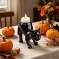 thumbnail image 6 of Gallickan Black Ceramic Cat Candlestick, Gothic Halloween Cat Candle Holder for Spooky Home Decor Tabletop, 6 of 6