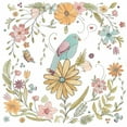thumbnail image 2 of Vess, June Erica 20x20 Gold Ornate Wood Framed with Double Matting Museum Art Print Titled - Happy Garden I, 2 of 4