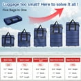 thumbnail image 2 of Desirable Life 40in 4 Layer Expandable Suitcase Bag Collapsible Rolling Wheeled Duffle Bag Large for Home Storage Cargo Travel Business Moving Luggage, 2 of 8