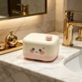thumbnail image 6 of Kieccall Soap Container Covered Soap Holder Adorable Happy Face Design Spill Proof Drainage Storage for Bathroom Shower Home Travel Gift, 6 of 7