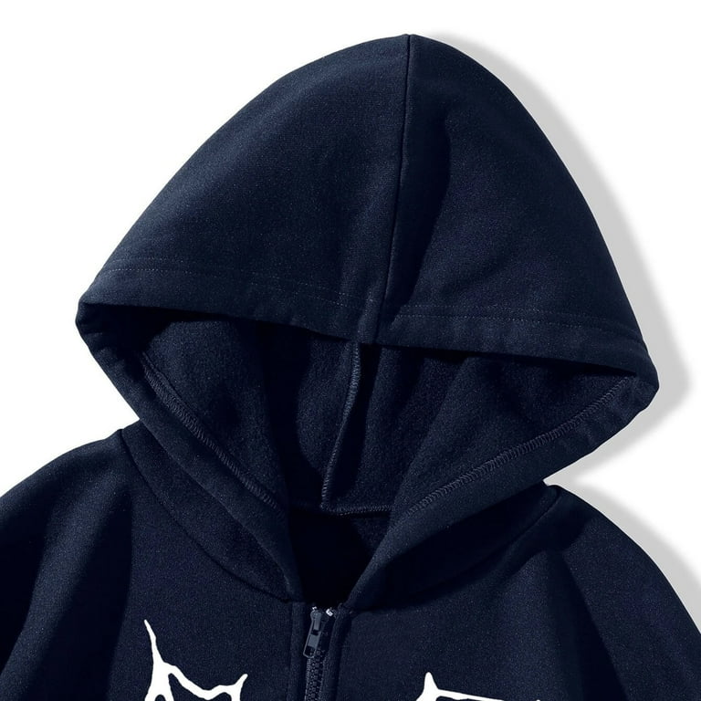 トップス L.G.B Flare Sleeve Hoodie Black Cardigan HTNBO Women's Long Zip Up Hoodie Lightweight Oversized